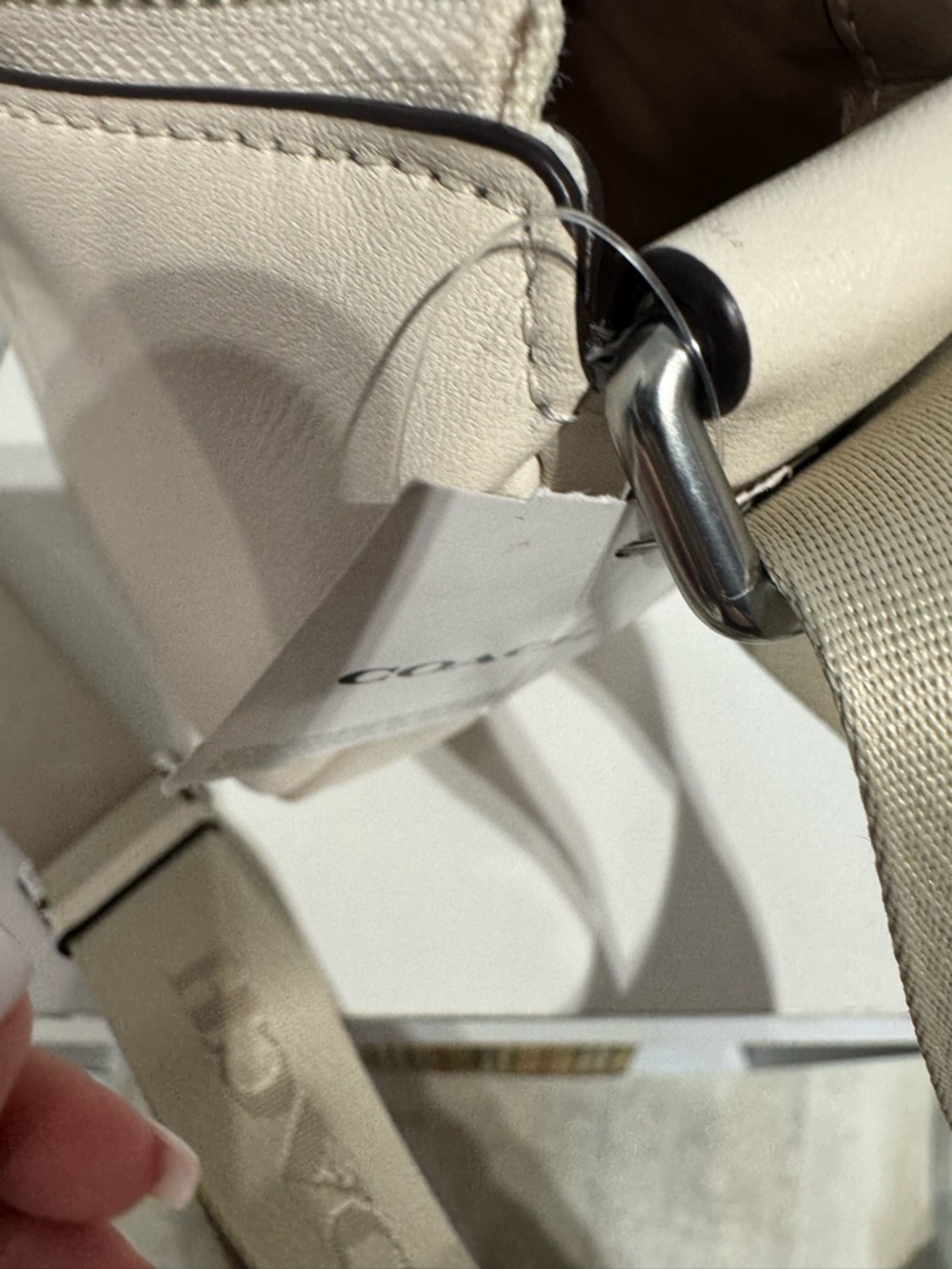 Coach white Pink Leather Crossbody with Logo Strap - Picture 4 of 5